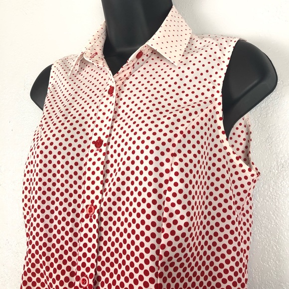 KNAPP STUDIO red white polka dot hombre sh… - Picture 2 of 13